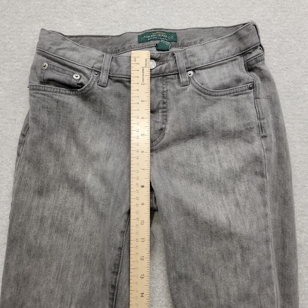 Lauren Jeans Co Ralph Lauren Womens Size 2 Gray Straight Leg Stretch Jeans - Picture 5 of 10